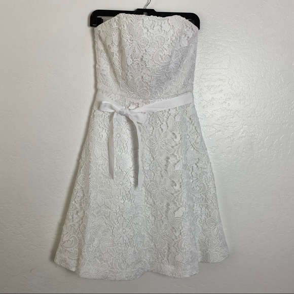 Lilly Pulitzer Dresses & Skirts - Lilly Pulitzer Siena Dress White Lace Strapless 0 NWT